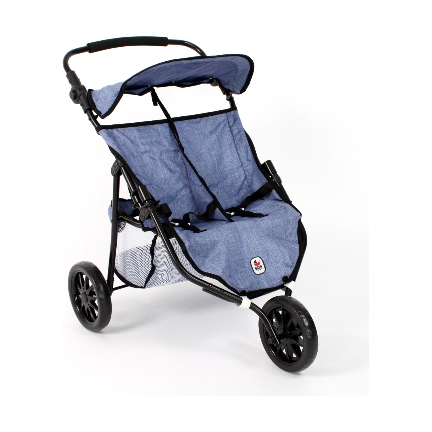 Poussette De Jogging Moderne À 3 Roues Pour Poupées Bleu