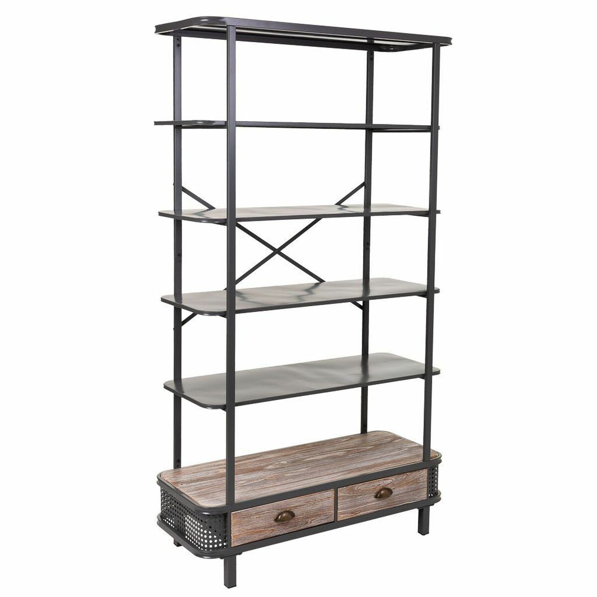 Étagère Alexandra House Living Gris Fer Bois D'épicéa 40 X 181 X 100 Cm