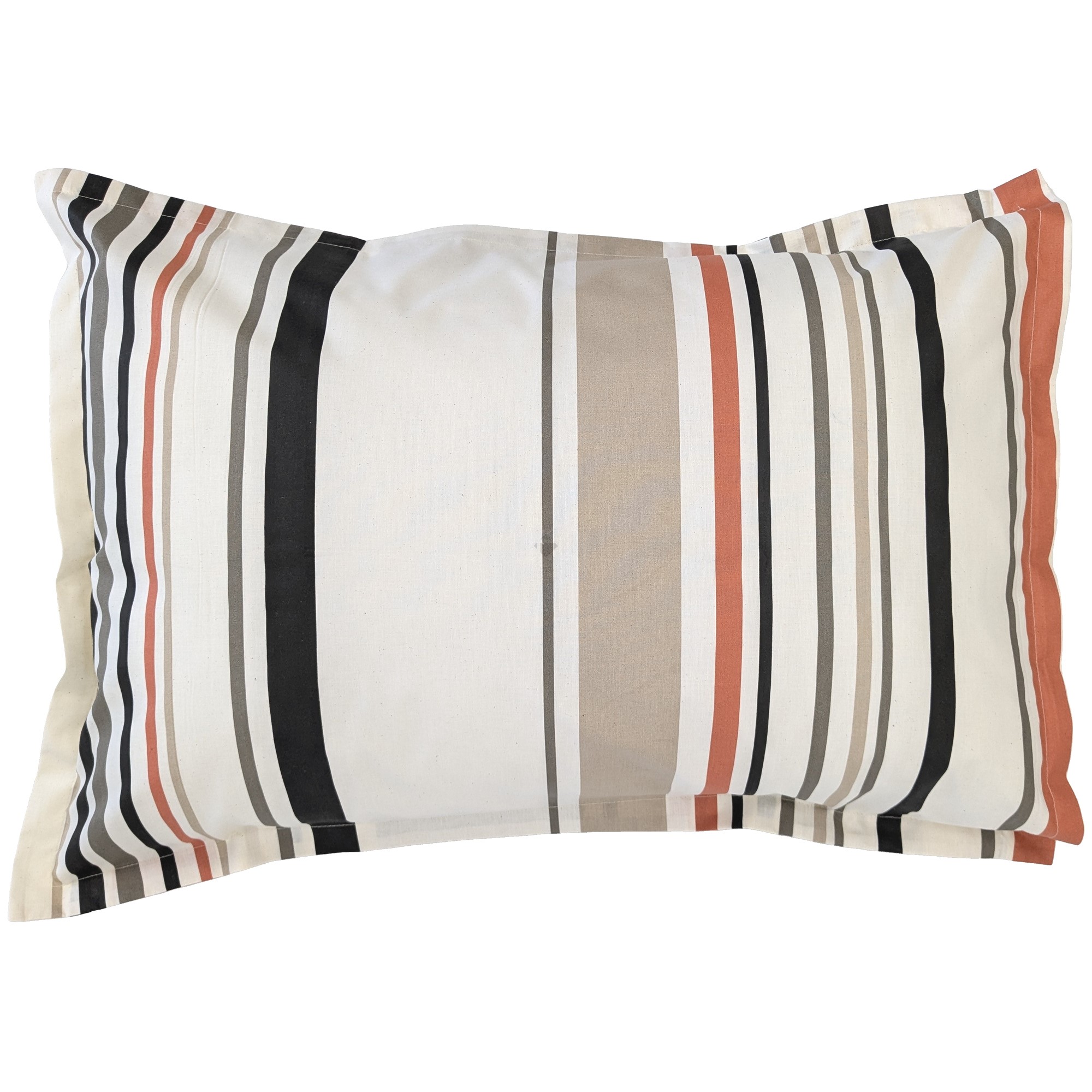 Taie D'oreiller 50x70 Cm Coton Hugo Beige/corail