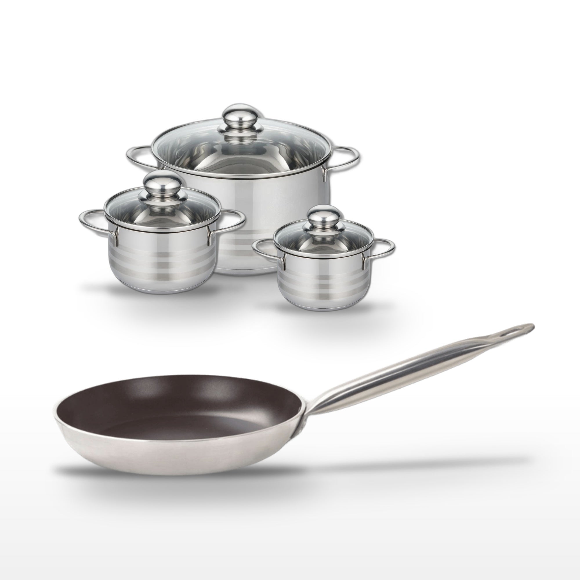 Batterie De Cuisine 1 Poêle 28cm + 3 Faitouts Bistro Line