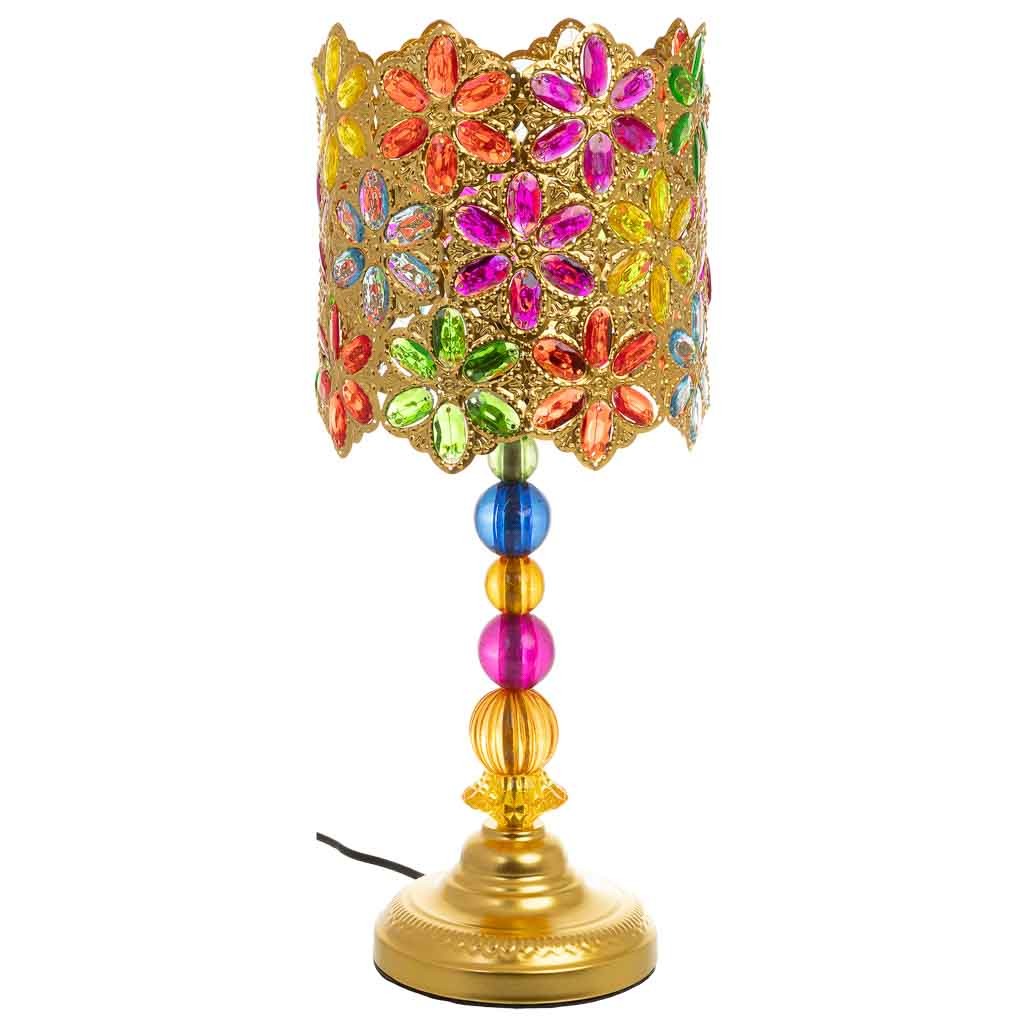 Lampe En Métal Avec Verre Acrylique Coloré