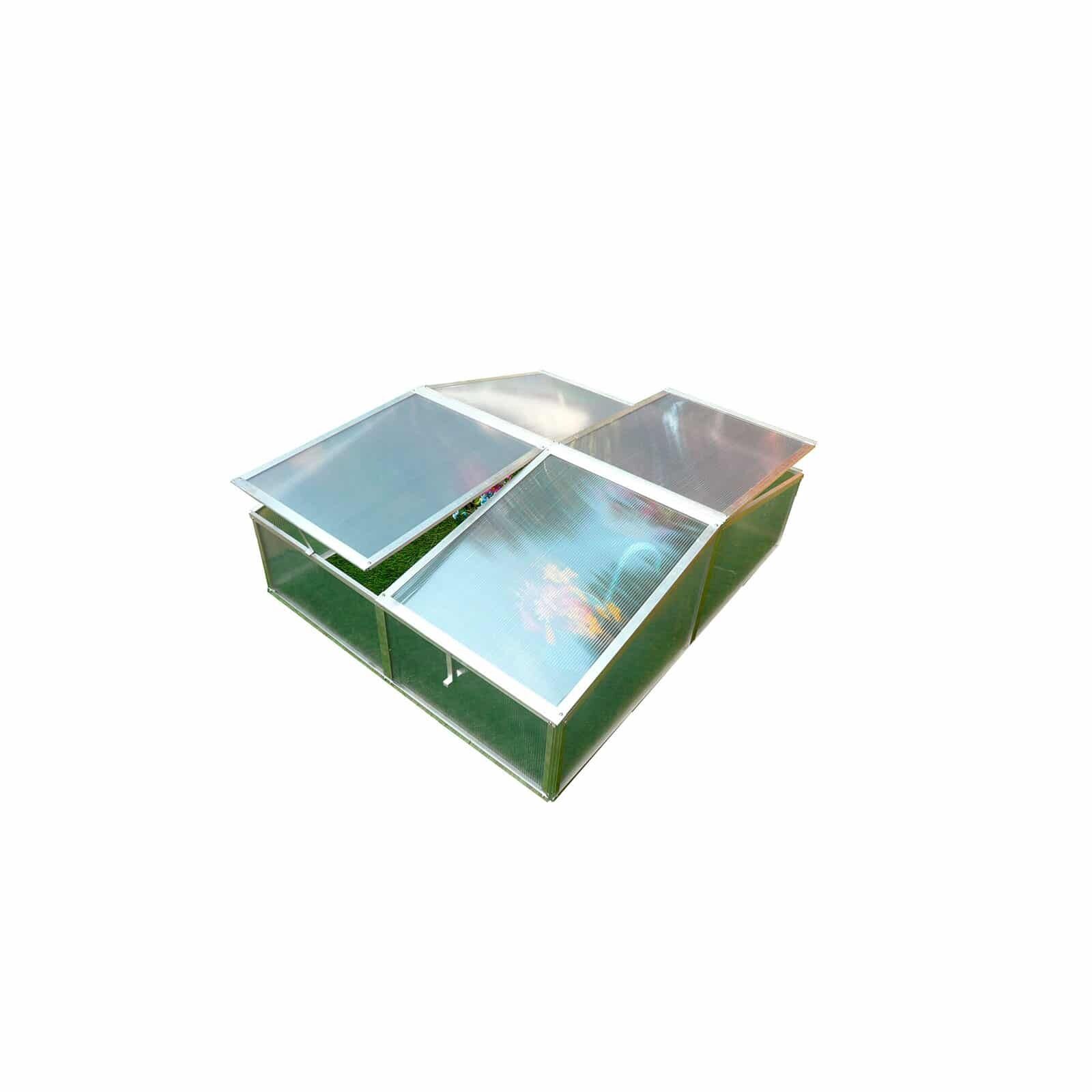 Gardiun - Serre De Jardin Jaca Ii À Deux Pans 108x108x40 Cm Polycarbonate Transparent