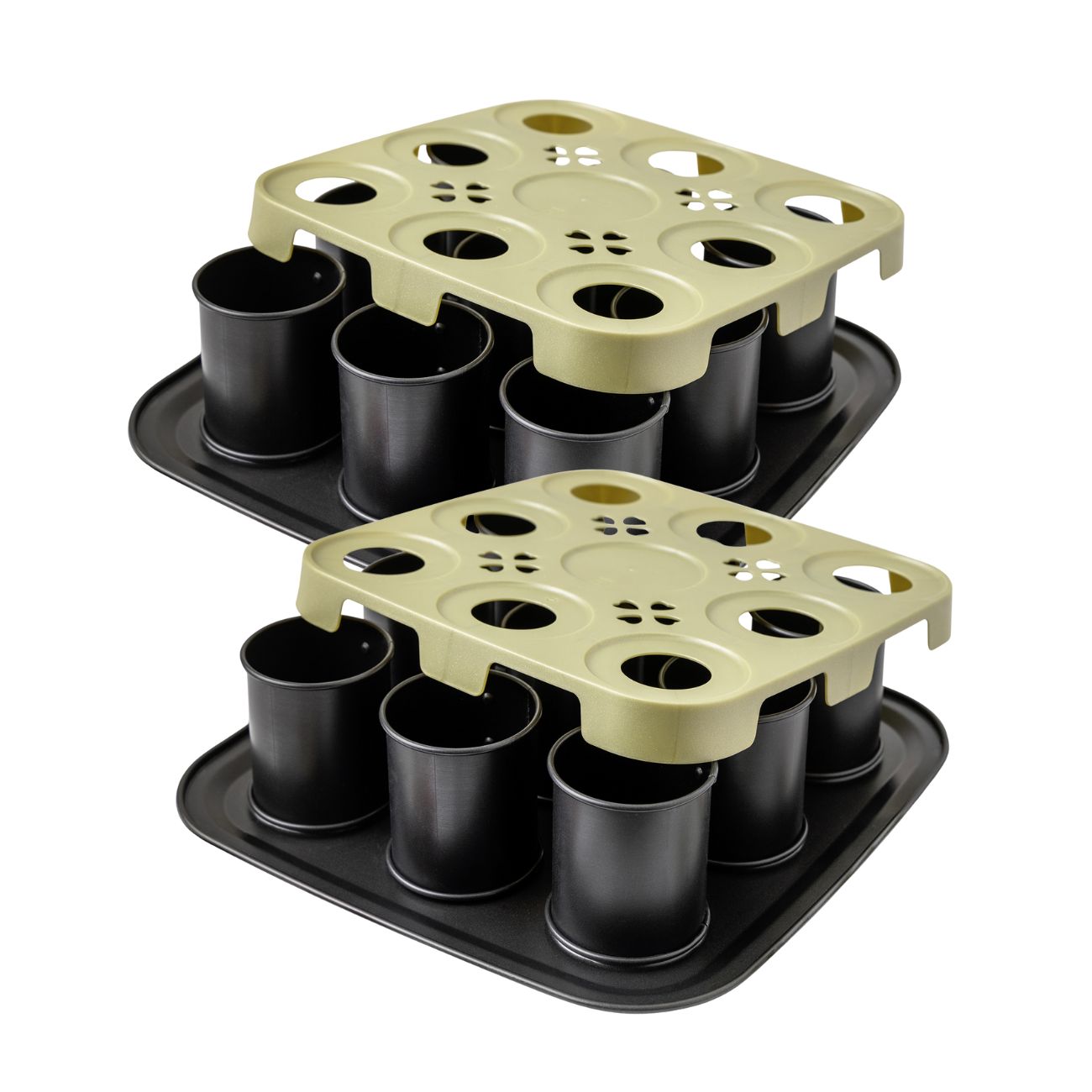 Lot De 2 Moules À Gâteaux 29/29 Cm En Acier Bake Click And Go