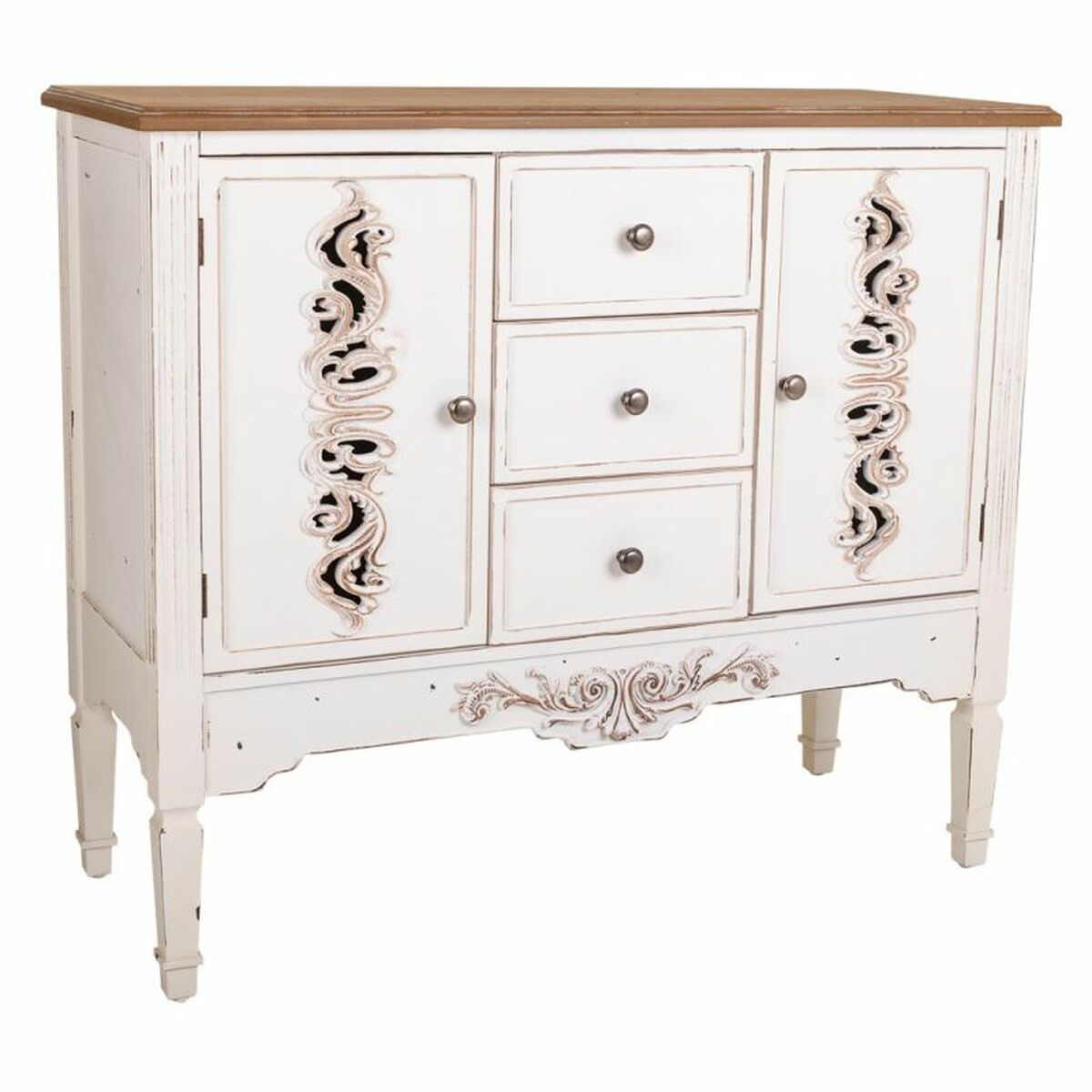 Buffet Alexandra House Living Blanc Bois D'épicéa Bois Mdf 40 X 86 X 100 Cm