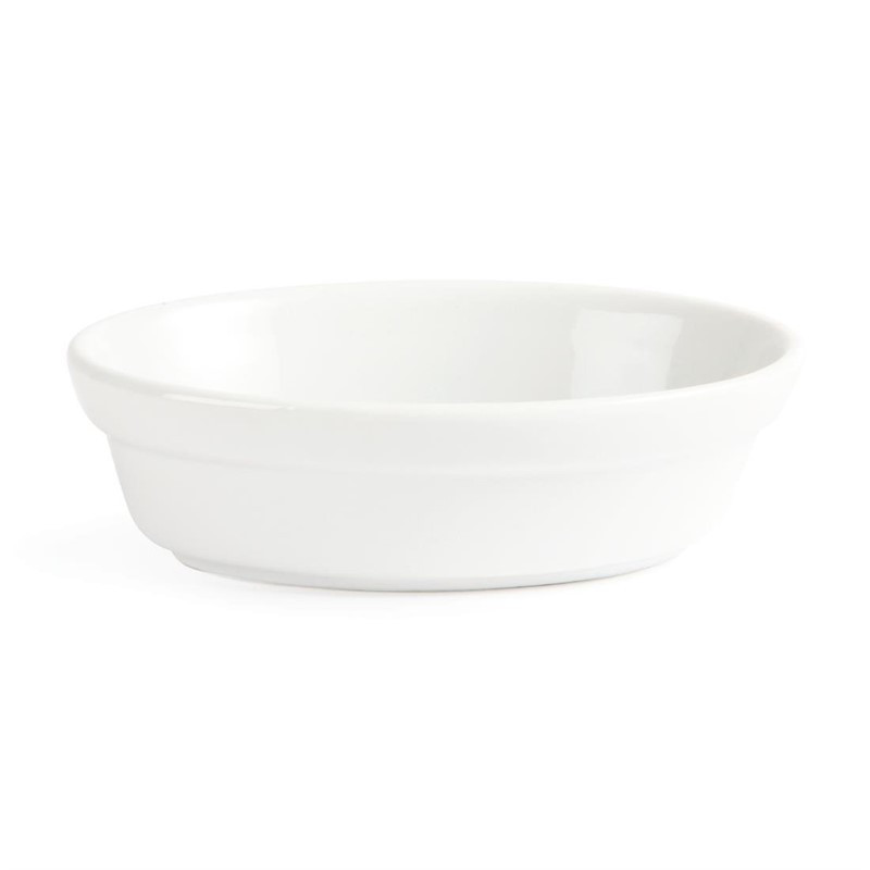 Plats À Gratin Ovales Blancs 44 X 145 X 104 Mm - Lot De 6 - Olympia