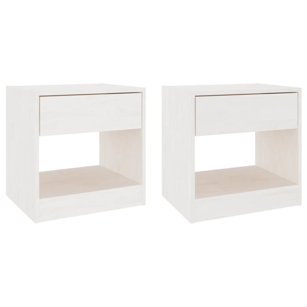 Lot De 2 Tables De Chevet Avec Tiroir Et Compartiment Ouvert 40 X 31 Dec034902