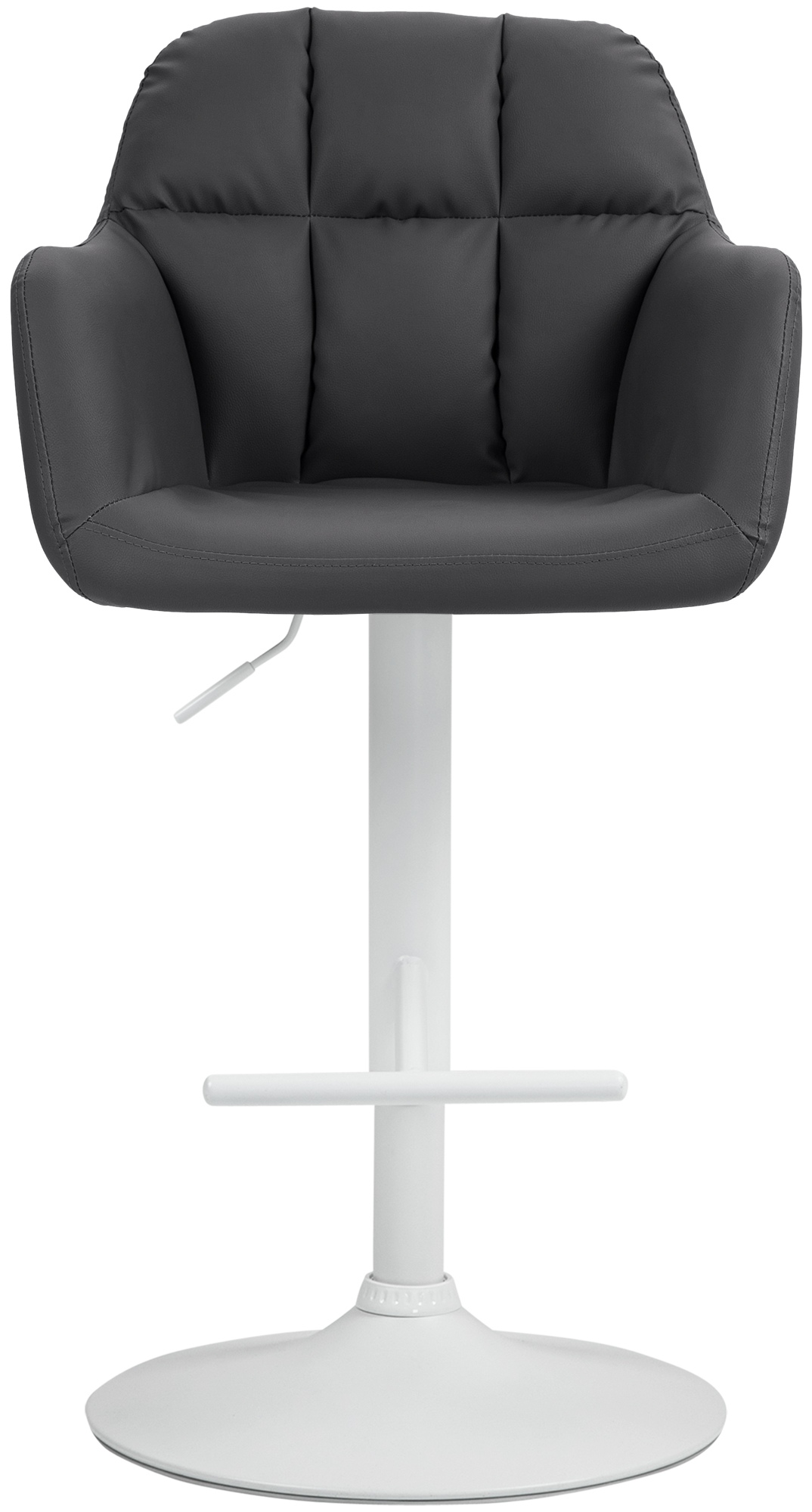 Tabouret De Bar Natoma Simili Cuir Blanc Noir