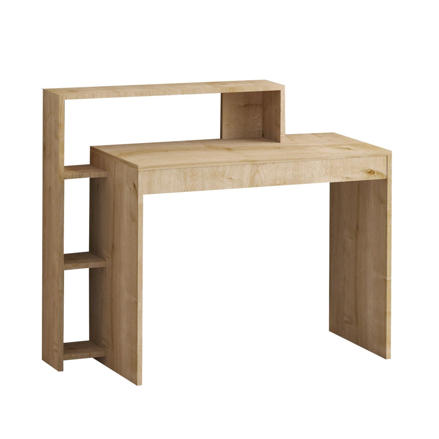 Bureau Design Scandinave En Bois Martin - Beige