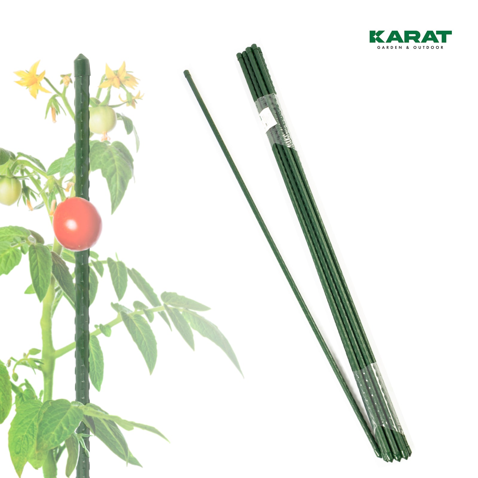 10 Tuteurs Pour Plantes Tuteur Multifonctionnel En Acier Et Plastique Epaisseur: 11 Mm Longueur: 90 Cm