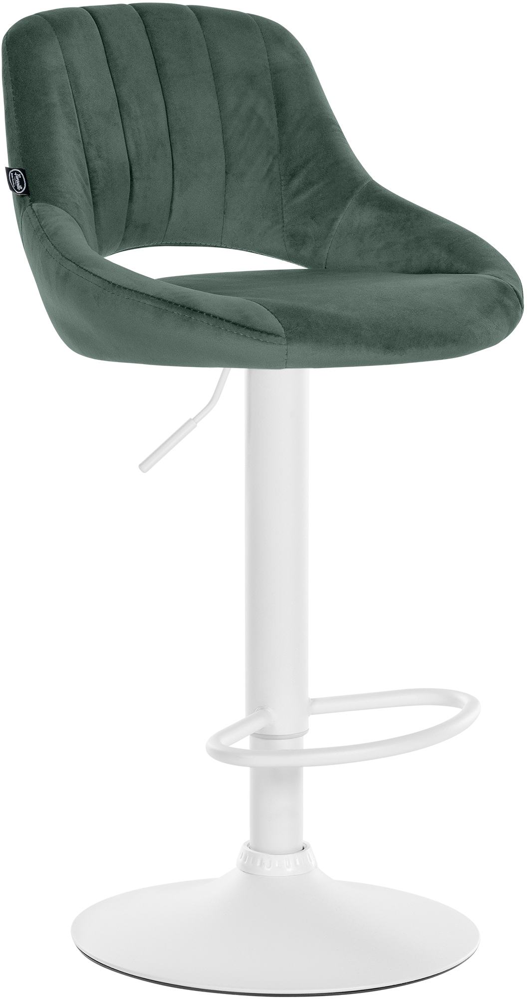 Tabouret De Bar Milet Velours Blanc Vert