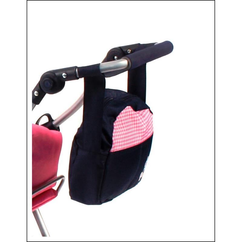 Sac À Langer Pour Poussettes De Poupons Noir Et Rose
