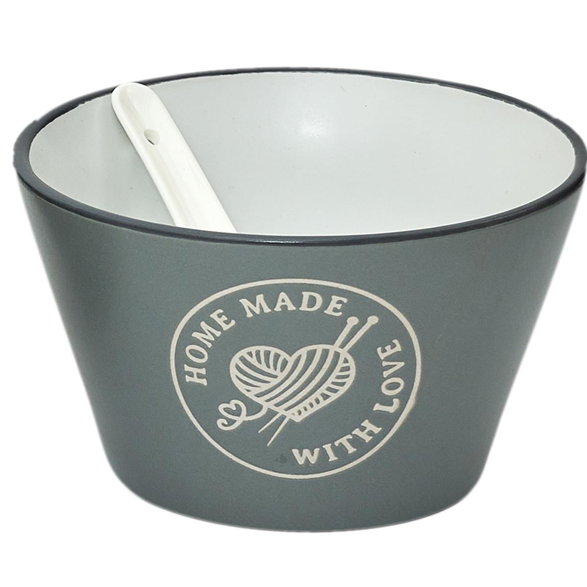 Bol En Relief En Grès 50 Cl Collection Tricot Et Saveurs Gris