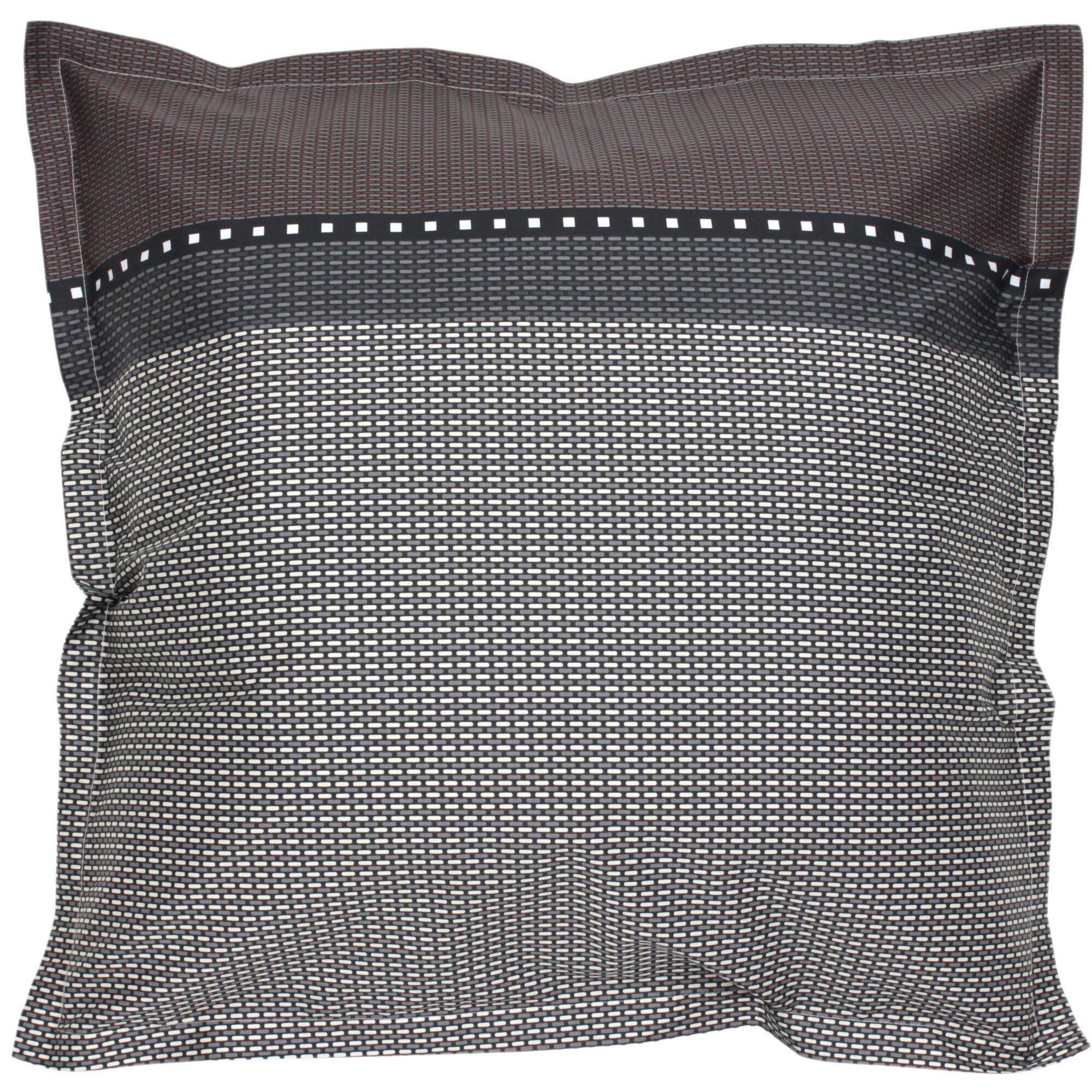 Taie D'oreiller 65x65 Cm Satin De Coton Enzo Noir