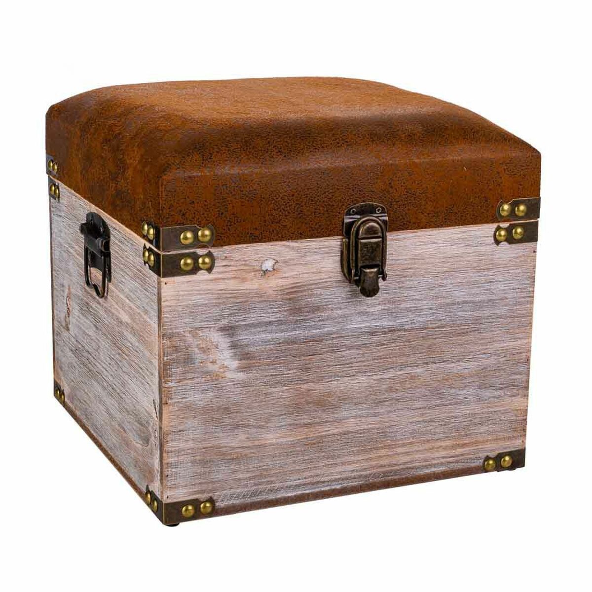 Tabouret Alexandra House Living Marron Polyuréthane Bois Mdf 30 X 28 X 30 Cm