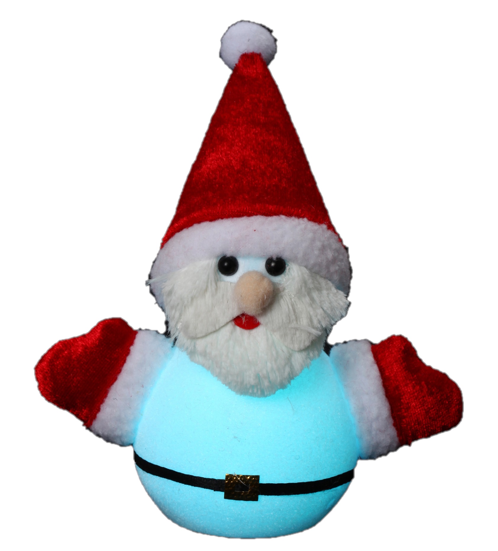 Pere Noel Plastique Bonnet Rouge Lumineux