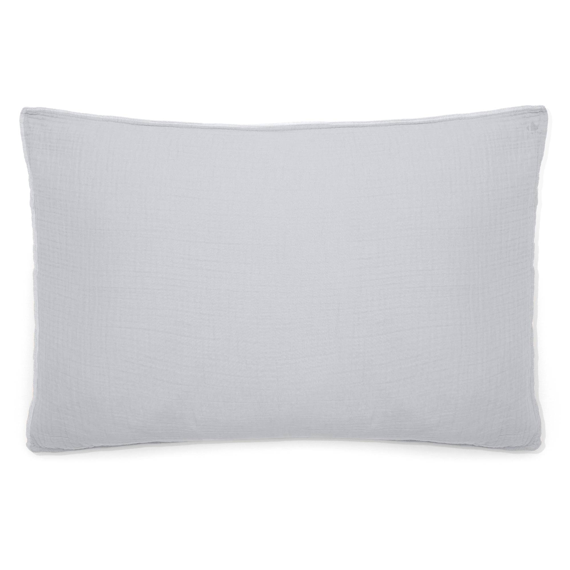 Taie D'oreiller 50x70 Cm Mousseline De Coton Milos Blanc Neige