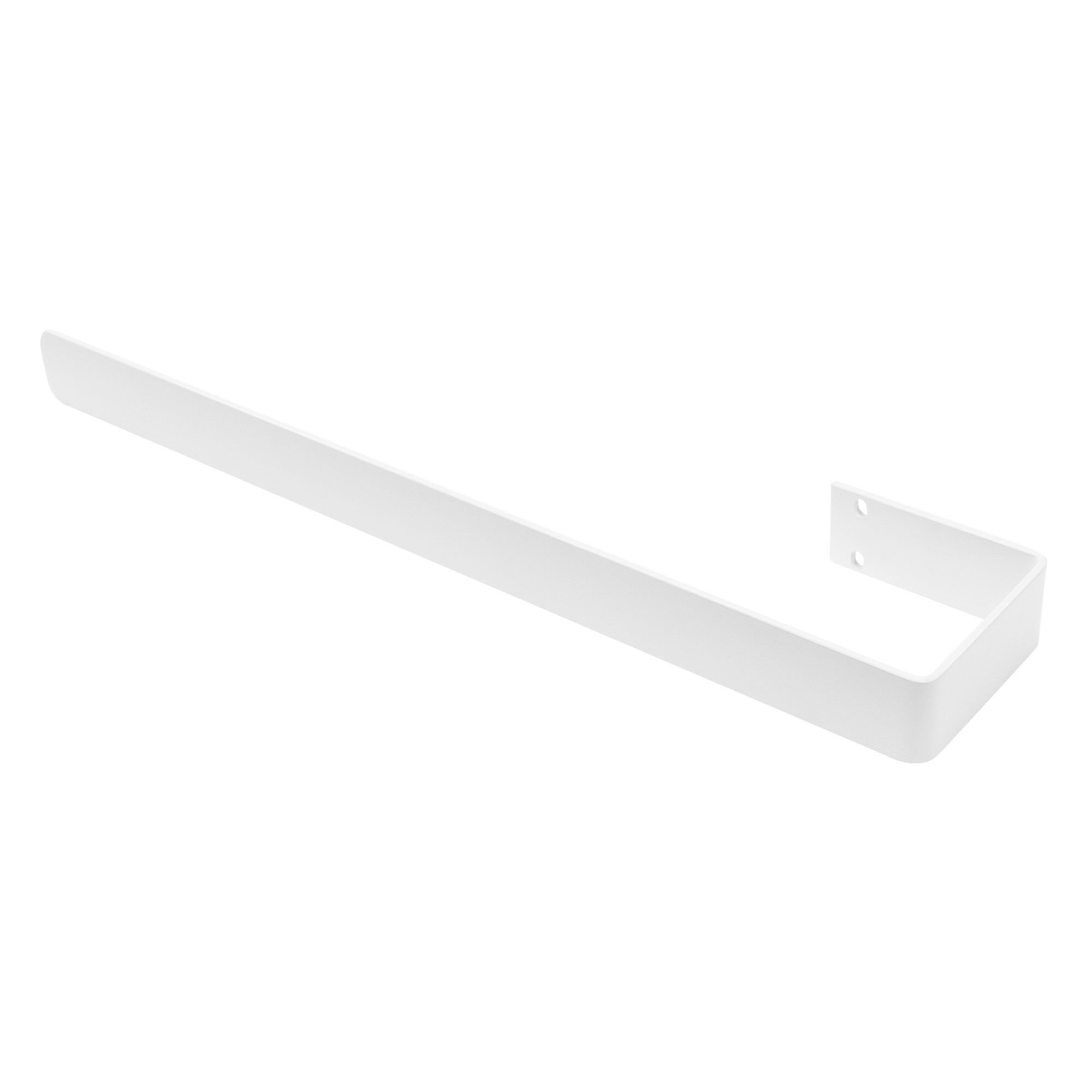 Luxebath Porte-serviettes Mural 50 Cm, Barre Porte Torchons En Acier Thermolaqué, Support Pour Draps Salle De Bain Et Cuisine, Fixation Murale Simple, Épaisseur De 4 Mm, Design Moderne, Blanc