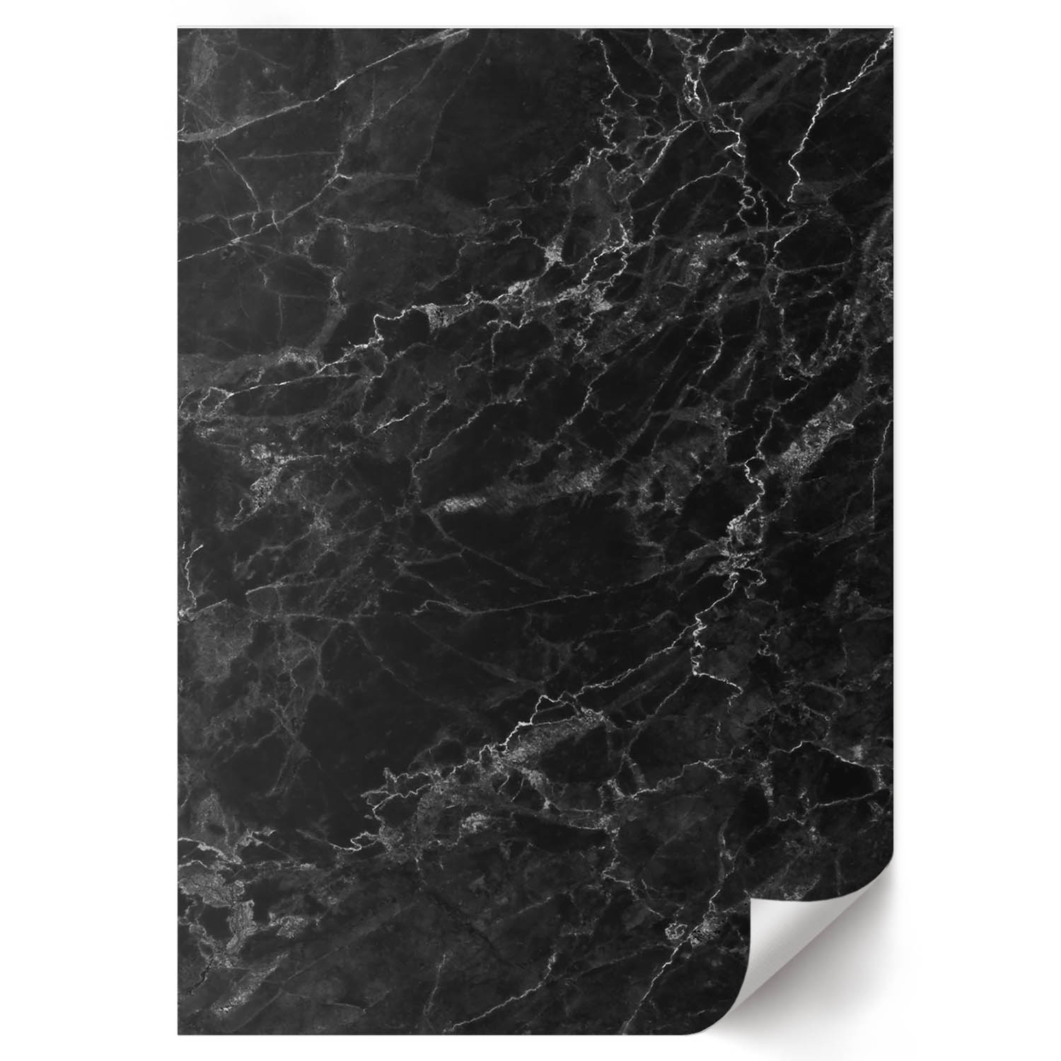 Tapis Vinyl Élégant Noir Pour Chambre D'enfant 60x90 Cm