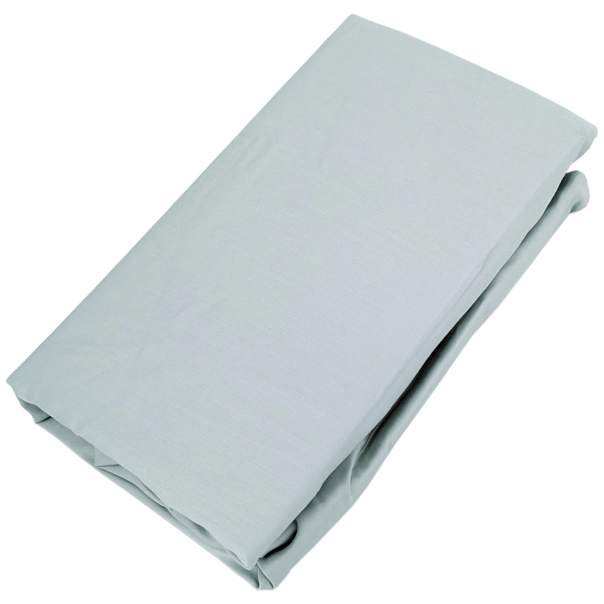 Drap Housse Concerto Satin De Coton 80x200 Cm Bonnet 35 Cm Uni Vert Lichen
