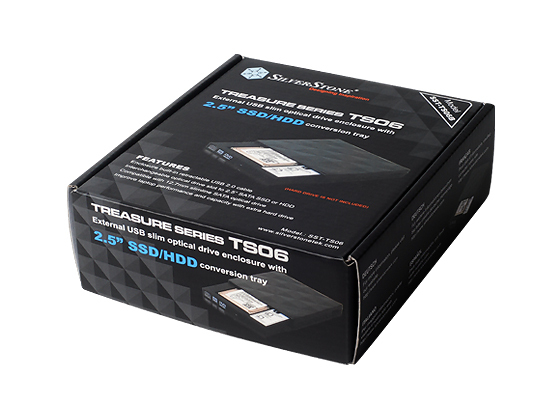 Silverstone Ts06 Noir 2.5" Alimenté Par Port Usb