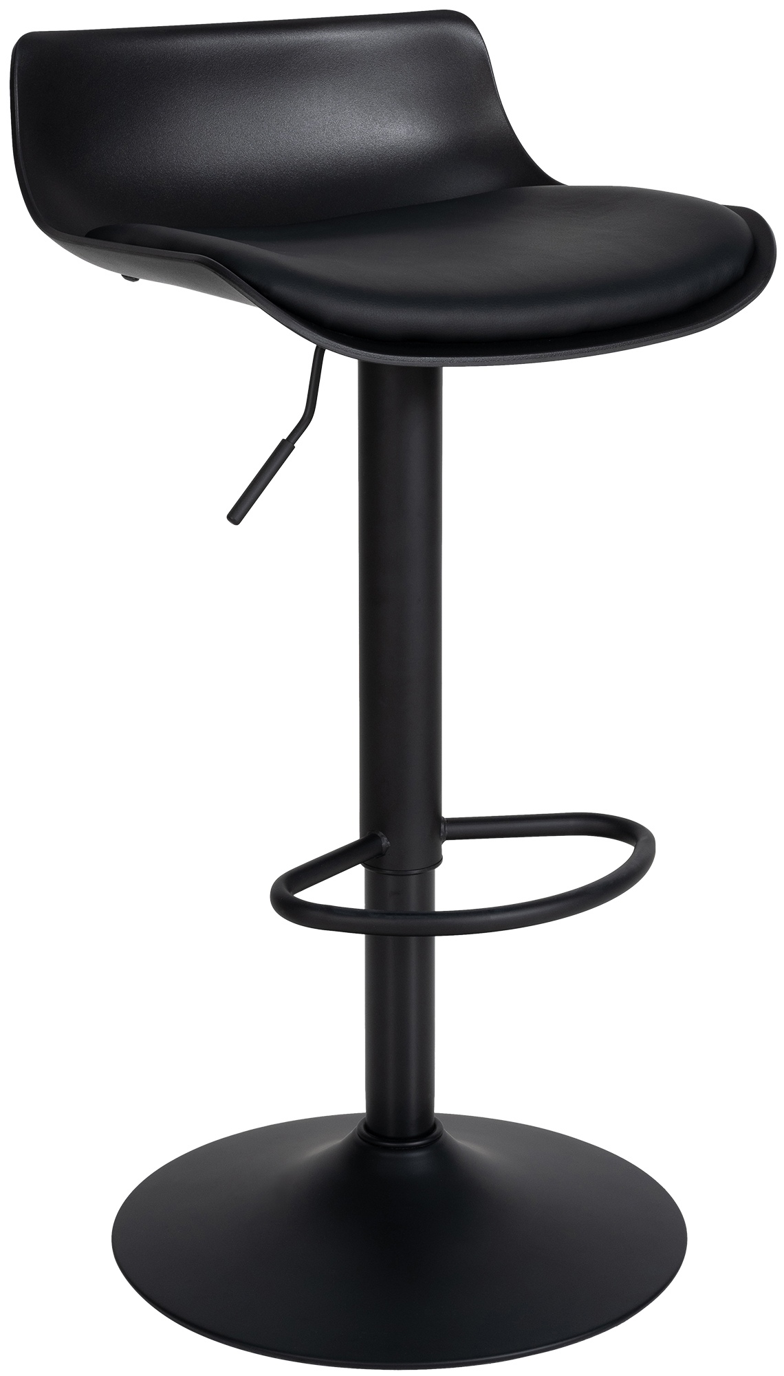Tabouret De Bar Aveiro Simili Cuir Noir