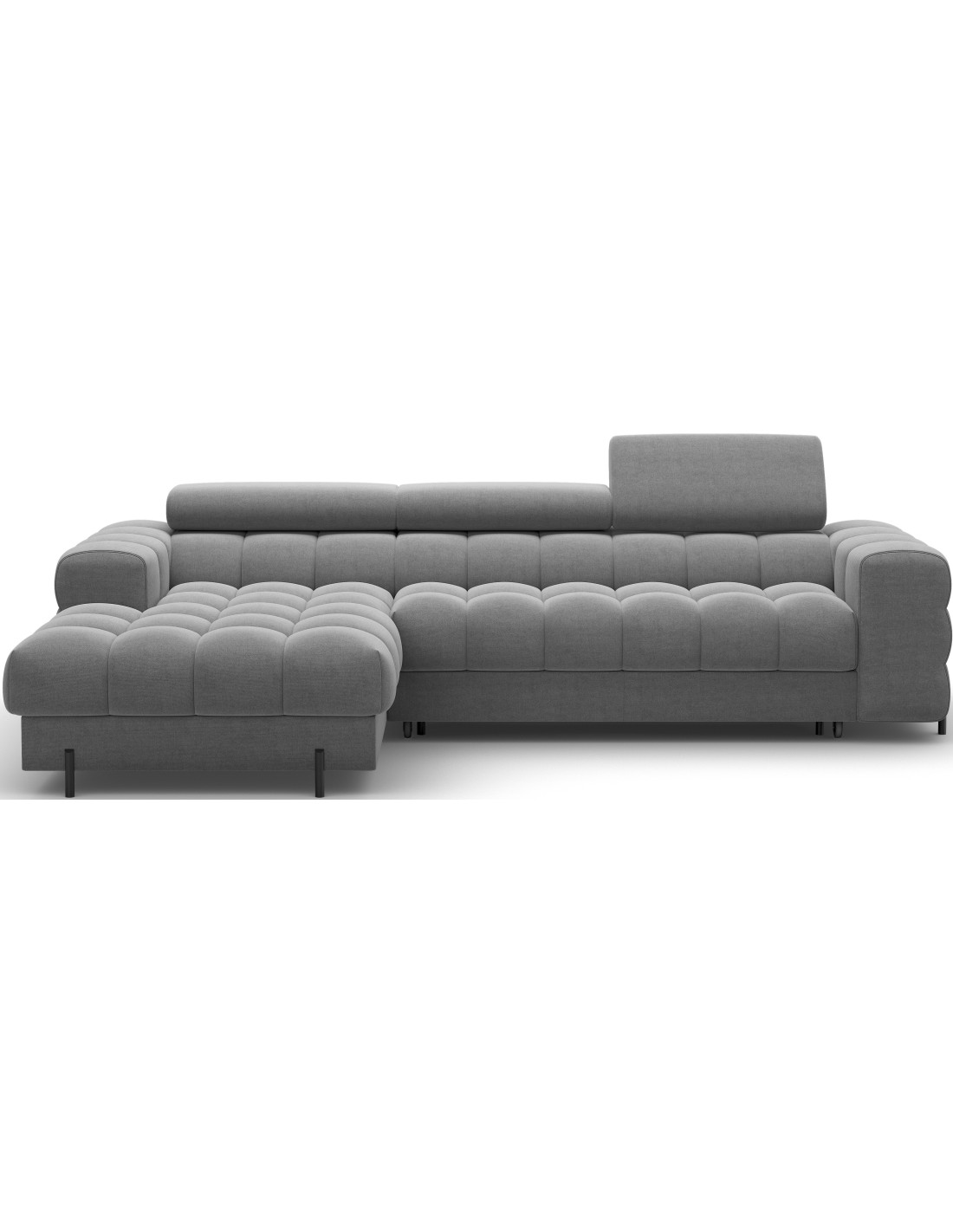 Canapé D'Angle Gauche Convertible Gris Foncé Confort Premium 285x99x181cm Filtro