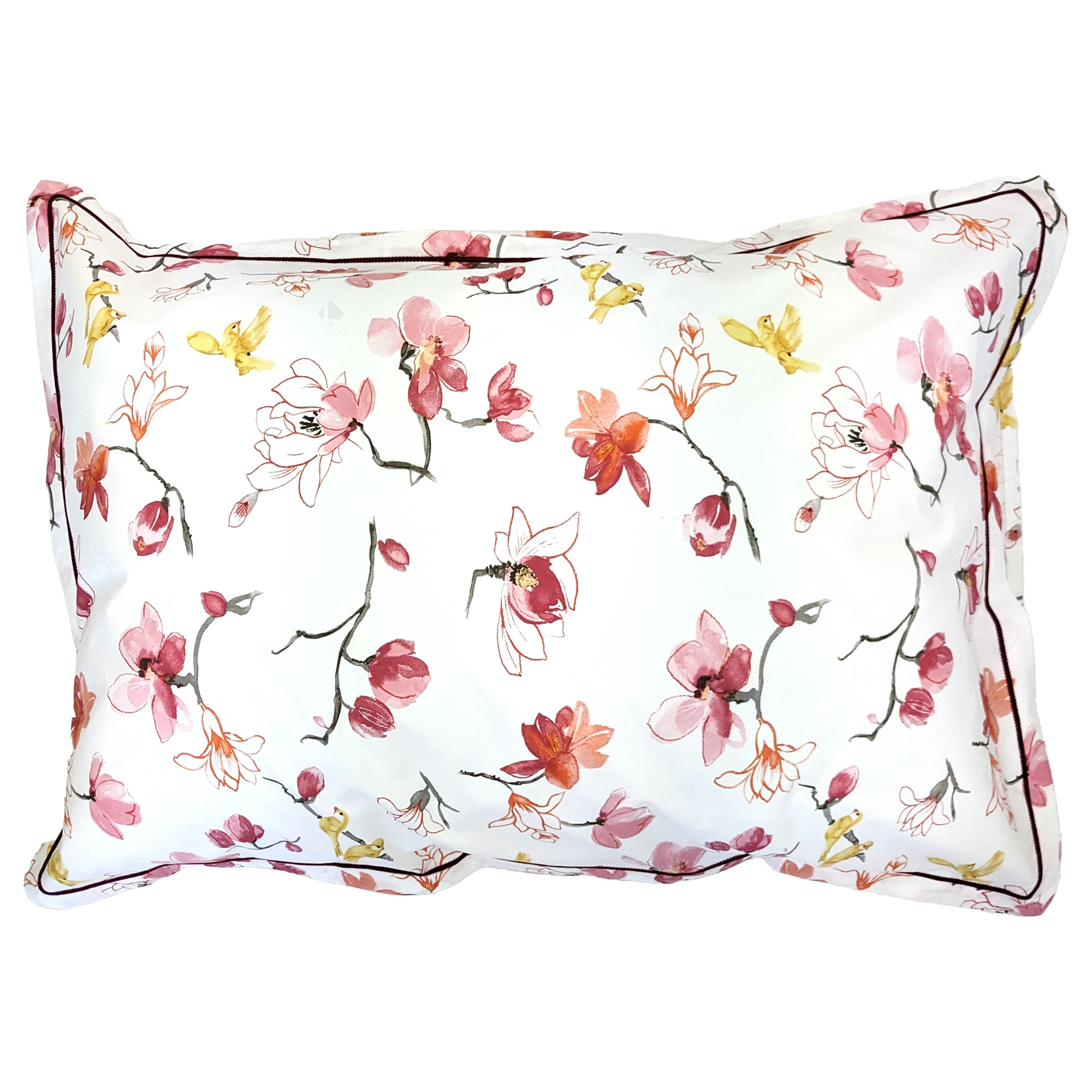 Taie D'oreiller 50x70 Cm Percale Coton Elisa Rose
