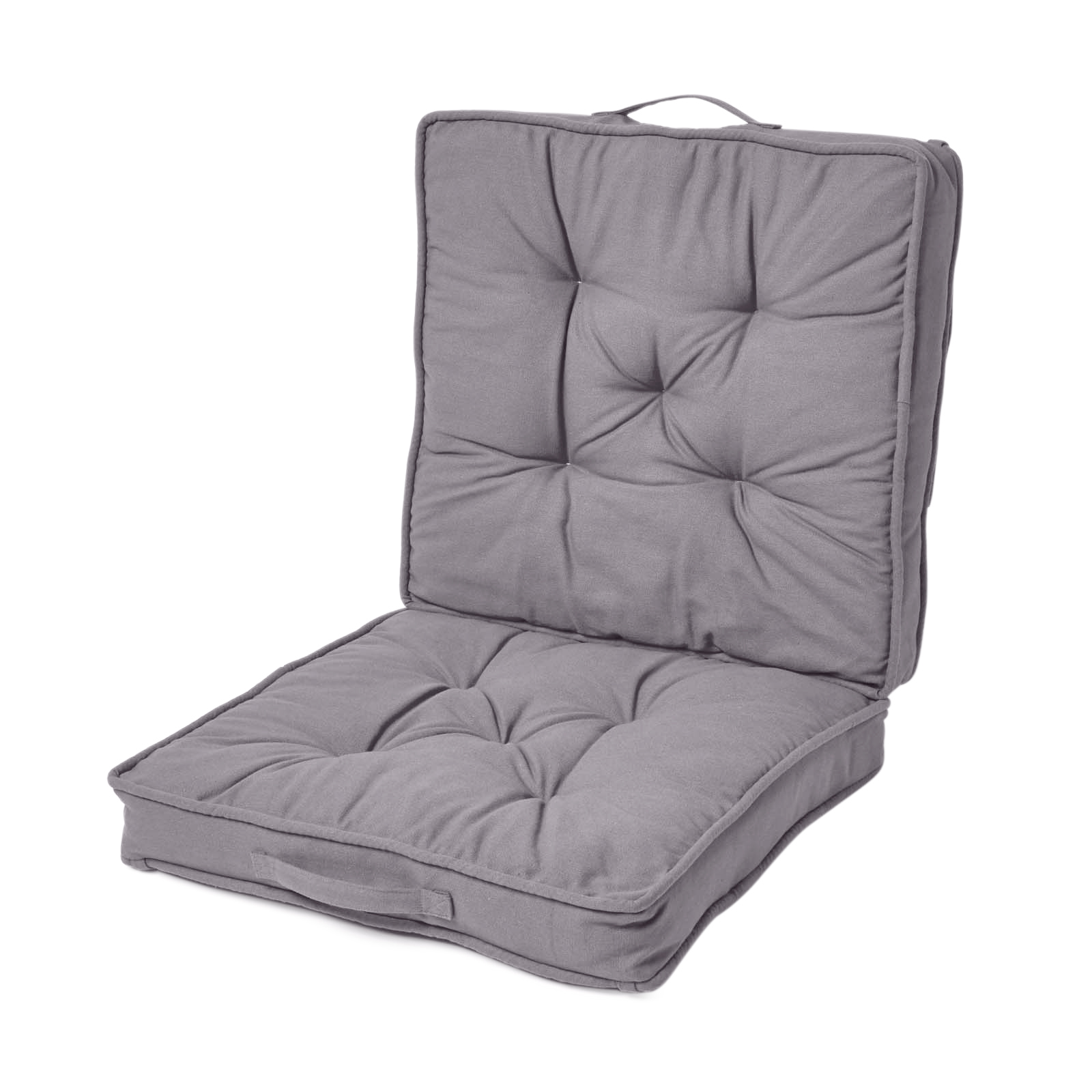 Coussin Rehausseur Lombaire En Coton 50x50cm - Gris Ardoise - Homescapes