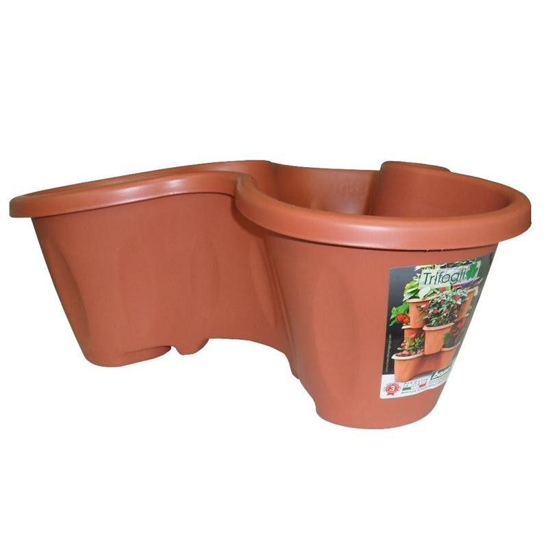 Pot De Fleurs - Forme Trèfle Trifoglio - D 53 Cm - Terracotta