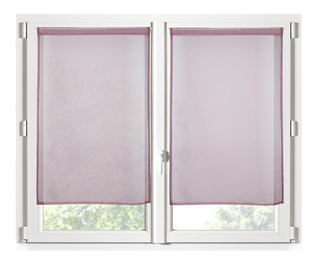 Paire De Rideaux Voile Uni Brise Bise