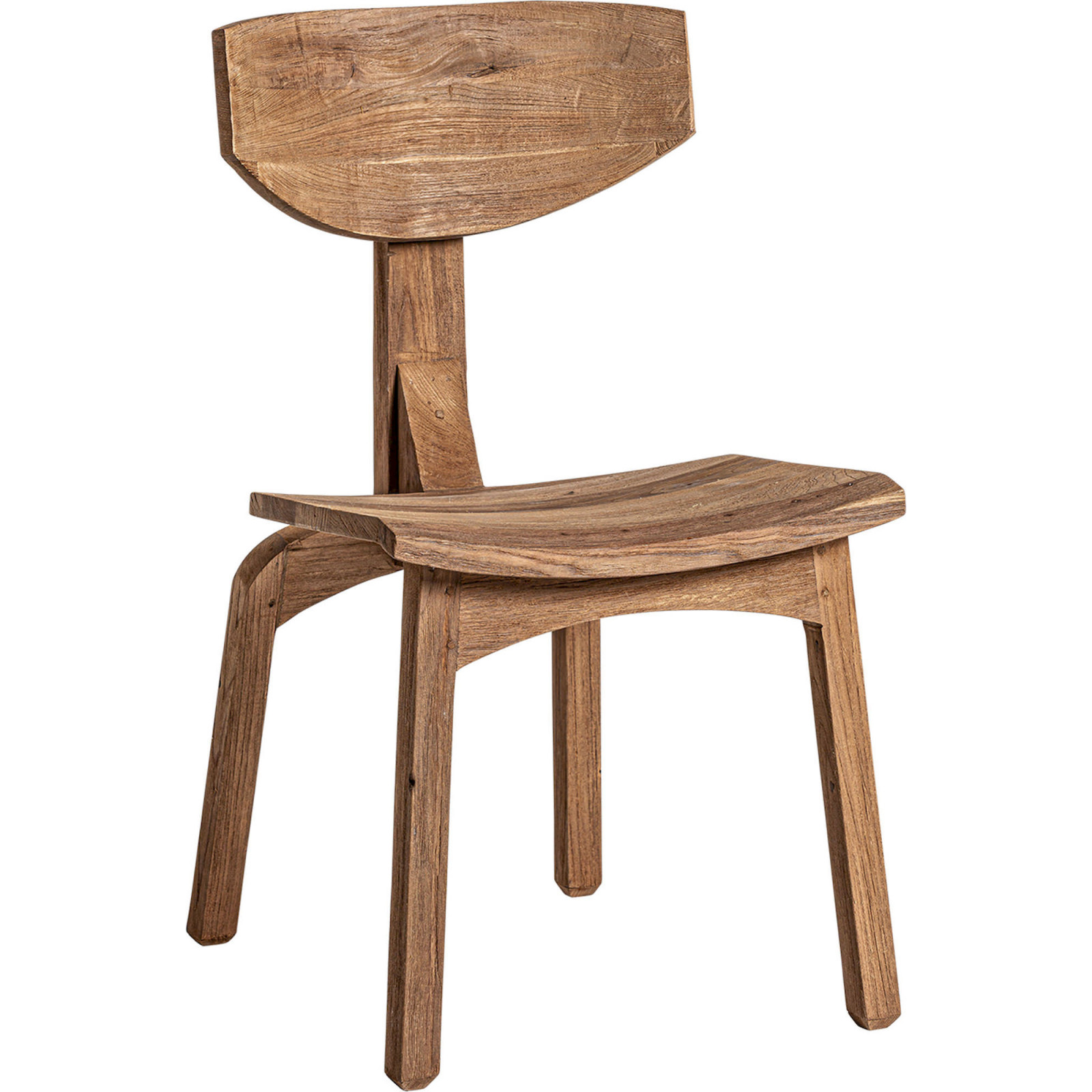 Lot De 2 Chaises Nysted Style Colonial En Teck Recyclé - Teck Brun Patiné