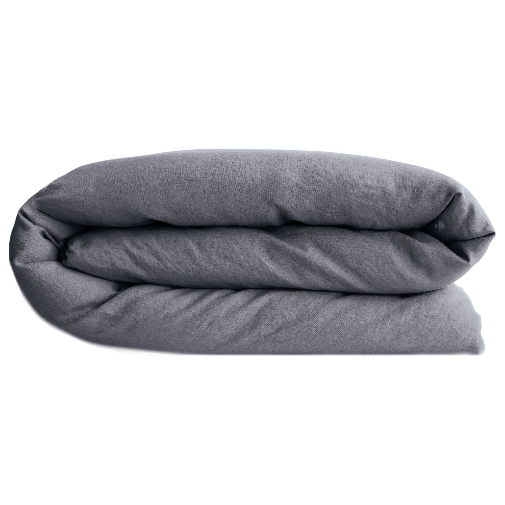 Housse De Couette Palace Pur Coton Lavé 240x220 Cm Uni Gris Brume