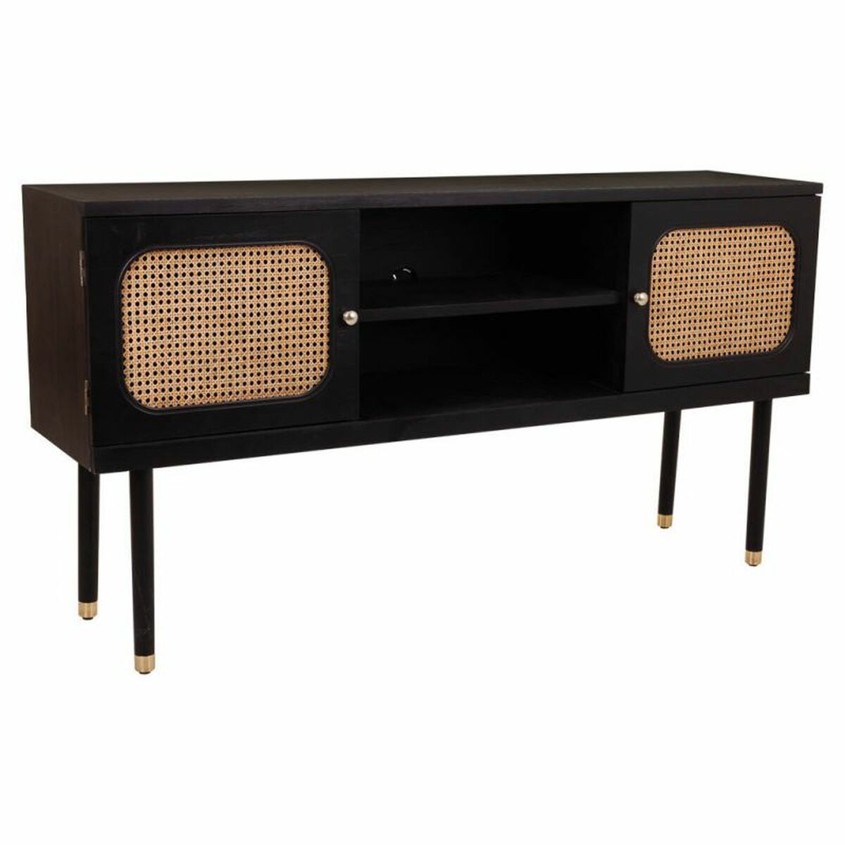 Buffet Alexandra House Living Noir Bois De Pin Bois Mdf 38 X 81 X 152 Cm