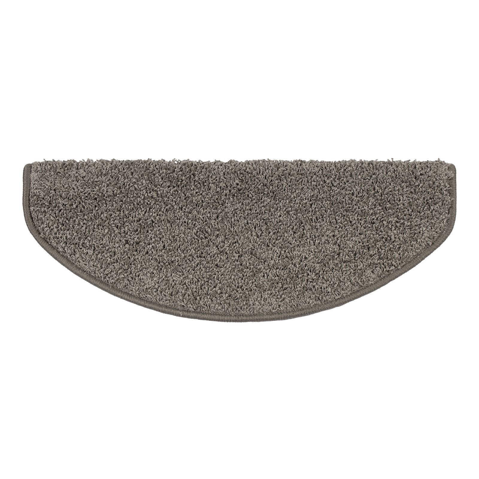Tapis D'escalier Shaggy Sphinx Demi-circulaire 23,5 X 65 Cm Gris
