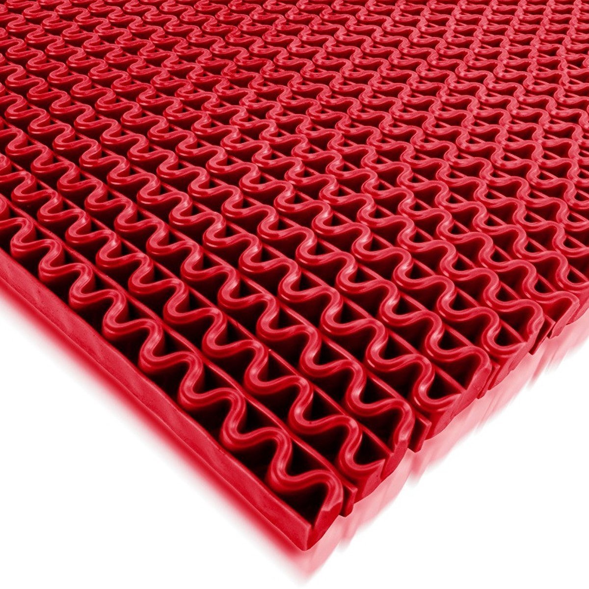 Tapis Anti-slip, Structure Ondulée Ouverte, Rouge 90 X 150 Cm - Floordirekt