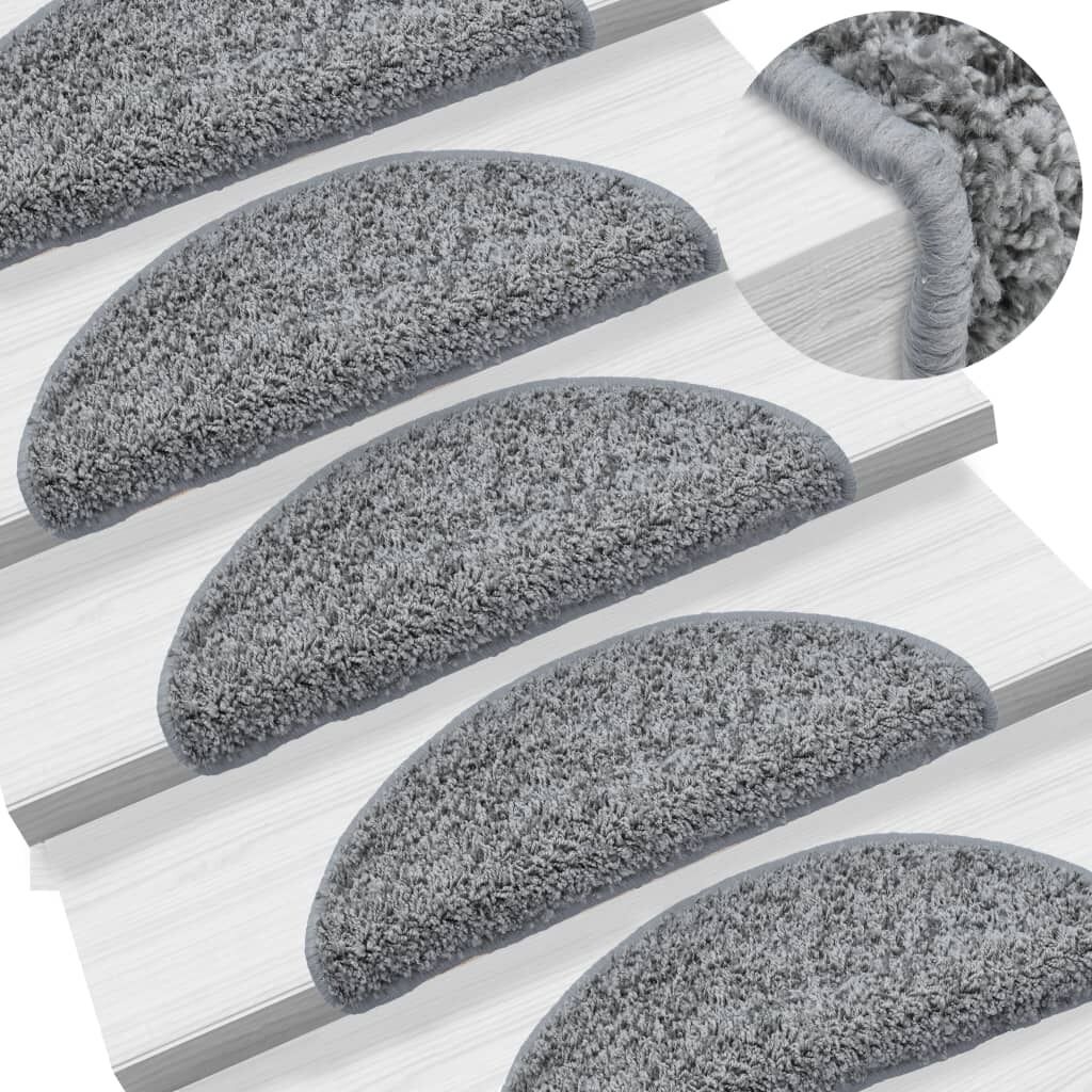 Tapis D'escalier 15 Pièces Gris 56 X 20 Cm Dec023560