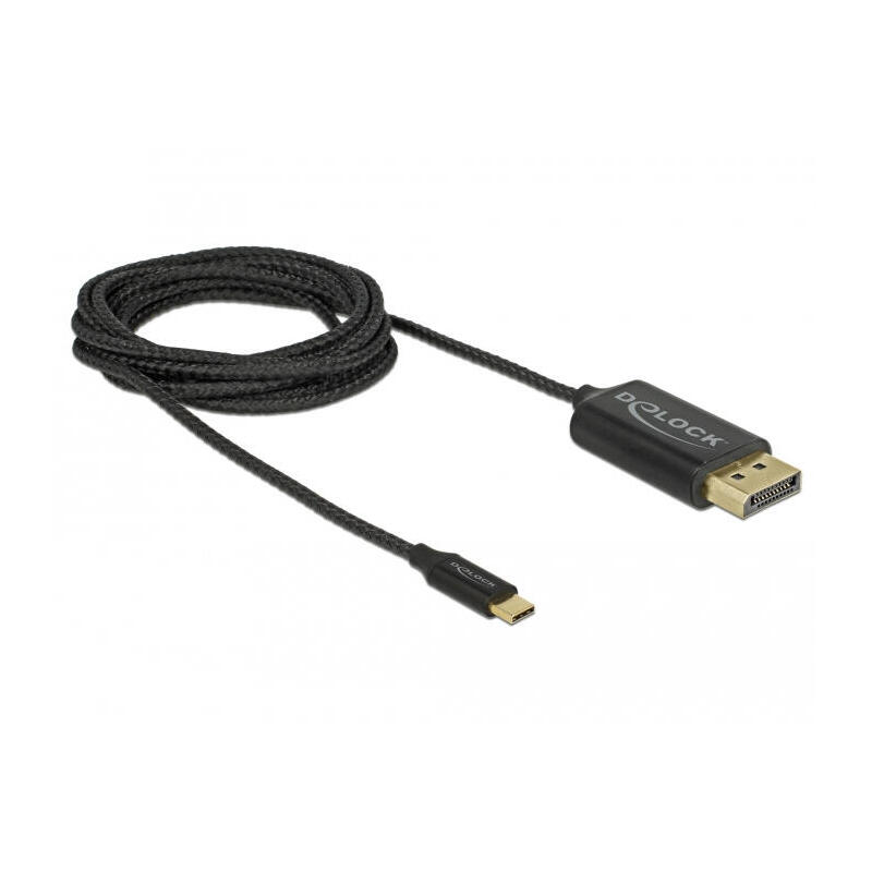 Cable Delock Usb Type-c Male Displayport Male Dp-alt Mode 4k 60 Hz 2 M