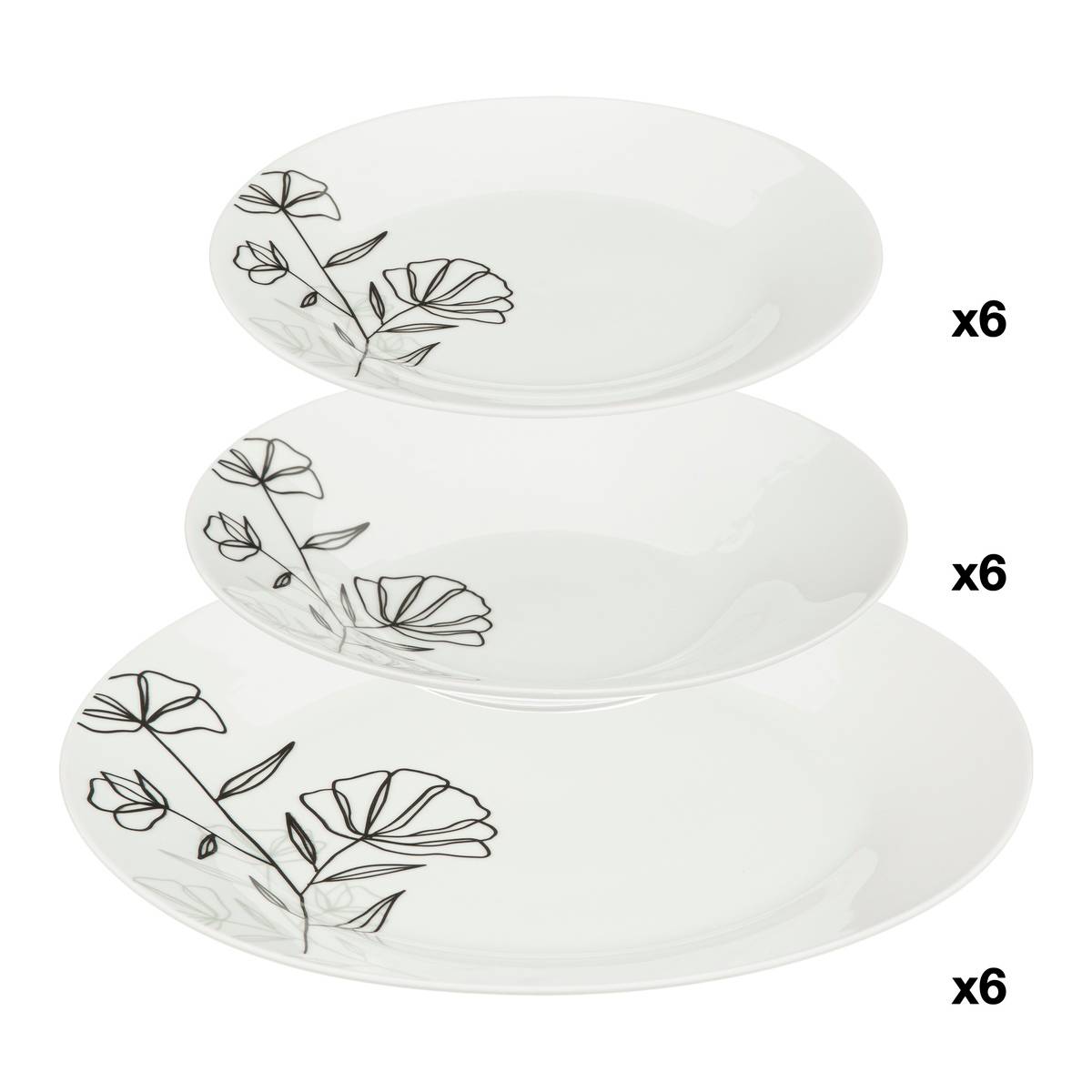 Service 18 Pièces "azalée" - Sg Secret De Gourmet