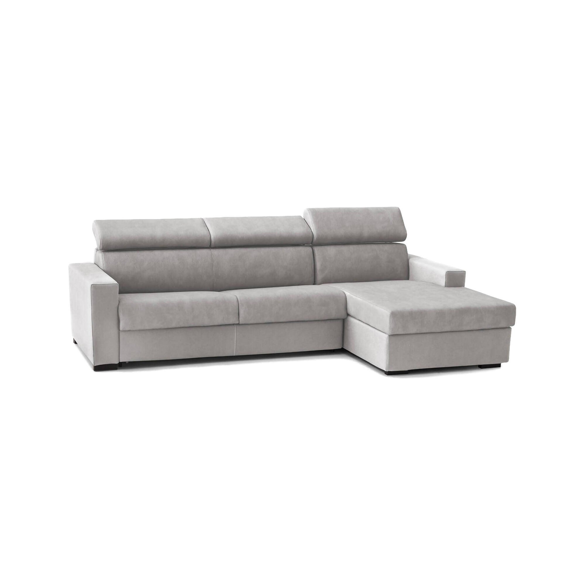 Canapé Fixe,en Tissu,gris,280x95h85 Cm