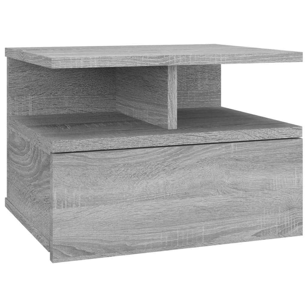 Table De Chevet Murale Avec Tiroir Et Compartiments Ouverts 40 X 31 X 27 Dec033931