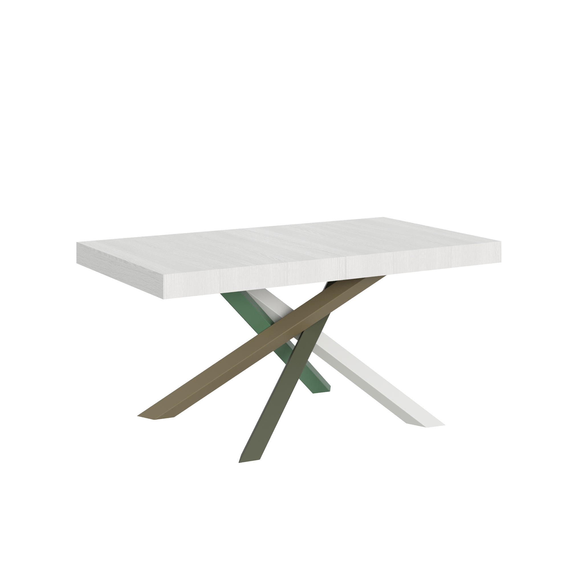 Table Extensible 90x160/420 Cm Volantis Structure Frêne Blanc 4/a