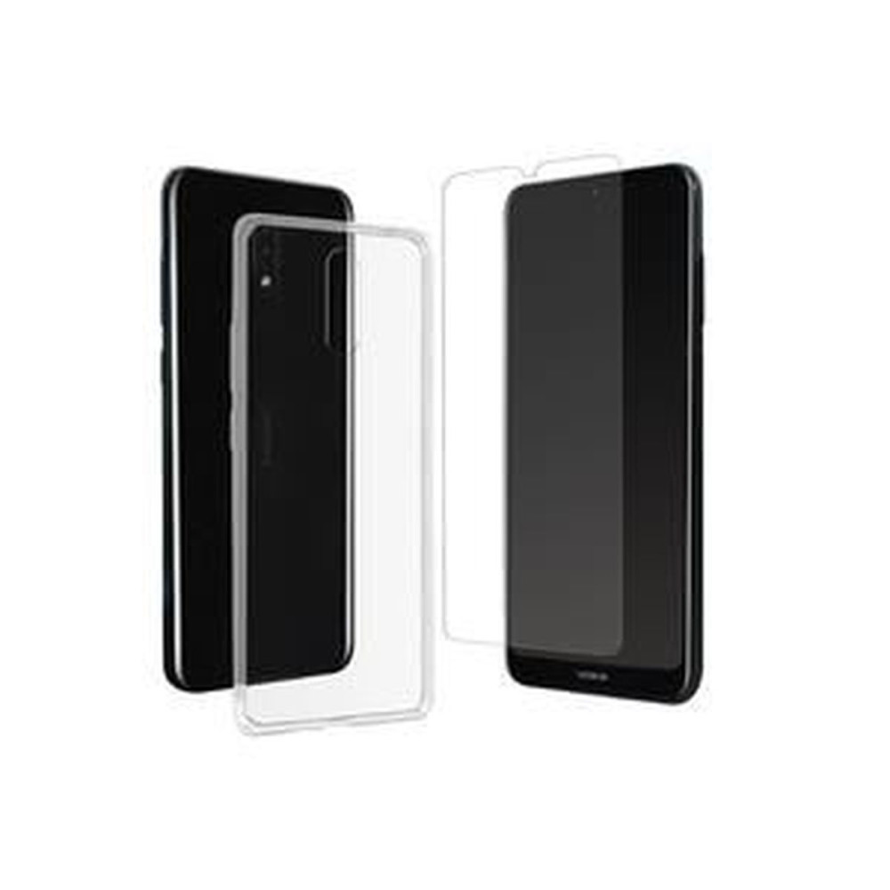 Pack Protection Nokia 2.3 Muvit Coque Souple Silicone Transparente + Verre Trempé