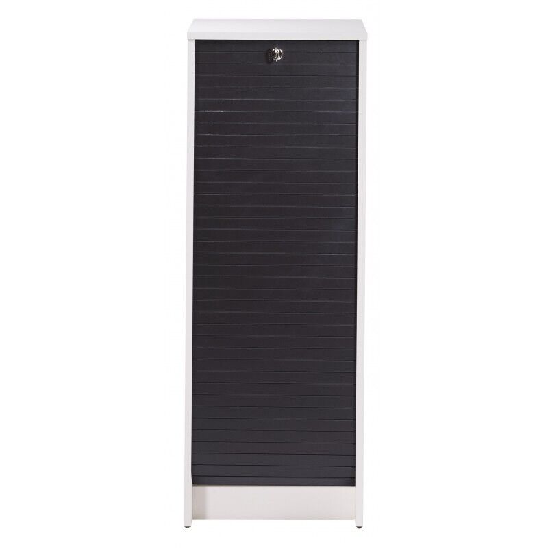 Classeur À Rideau Beaux Meubles Pas Chers 5 Niches 37,8 X 103,8 X 38,4 Cm Noir Panneaux De Particules