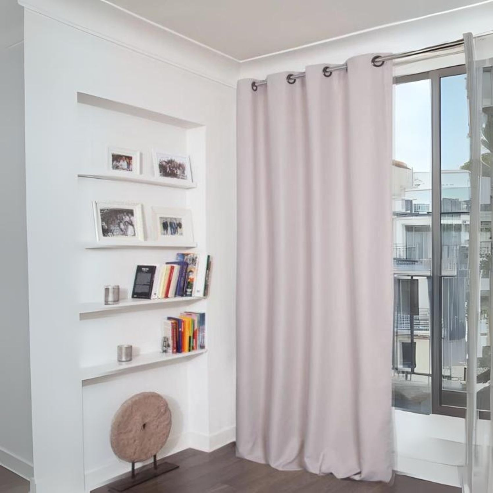 Rideau Moondream Aspect Flanelle 140 X 260 Cm Beige 100% Polyester