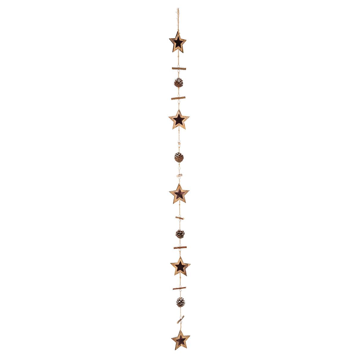 Guirlande De Noël En Bois Naturel - Feeric Lights & Christmas