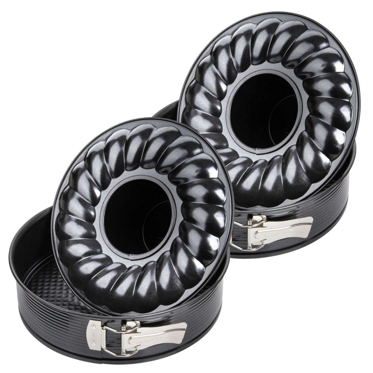 Lot De 2 Moules À Gâteaux 26/26 Cm Black Metallic Black