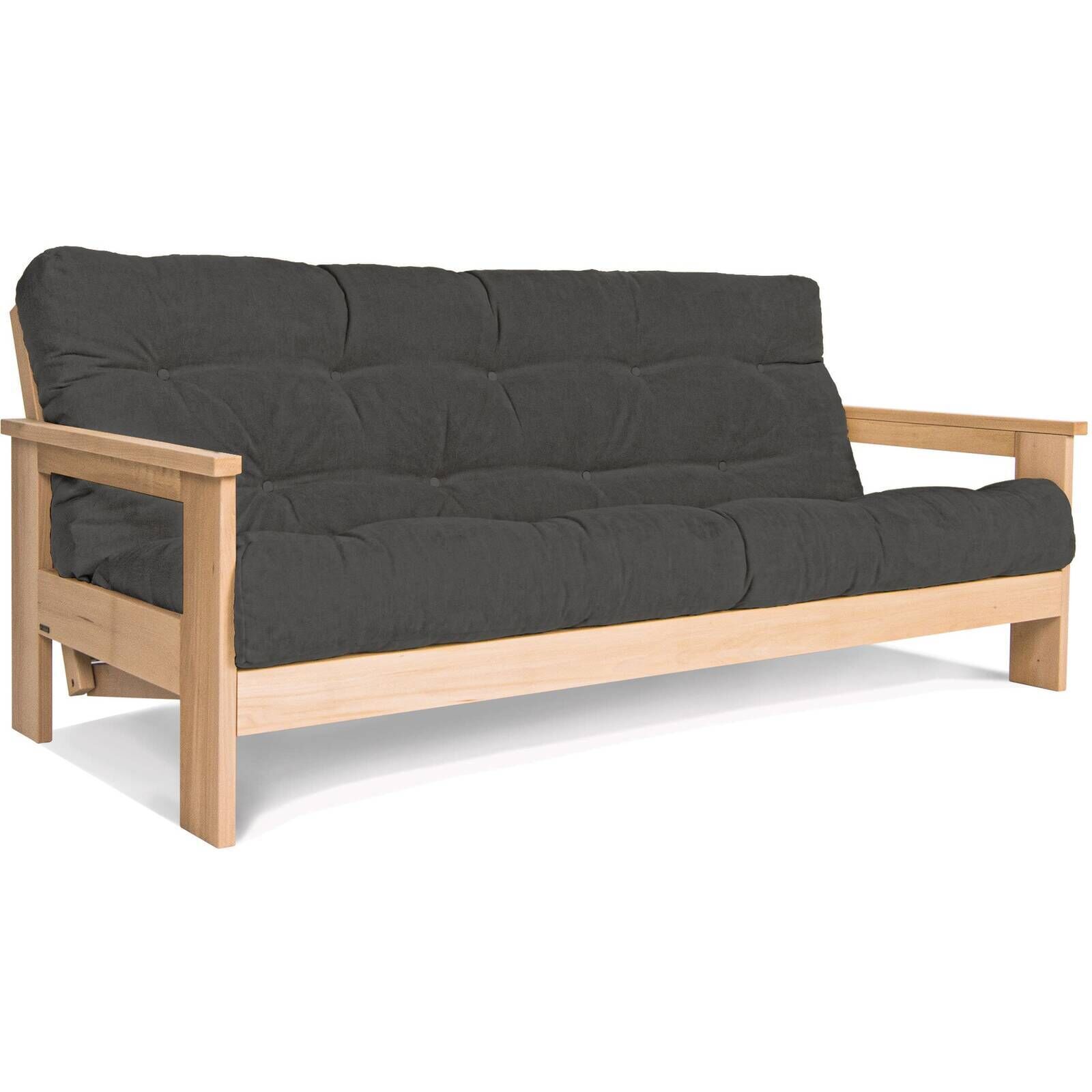 Canapé Lit Mexico - 145 X 200 Cm - Bois Clair Et Beige
