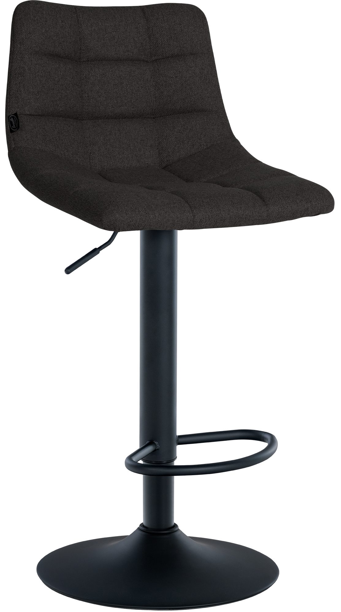 Tabouret De Bar Jerry Tissu Noir Noir