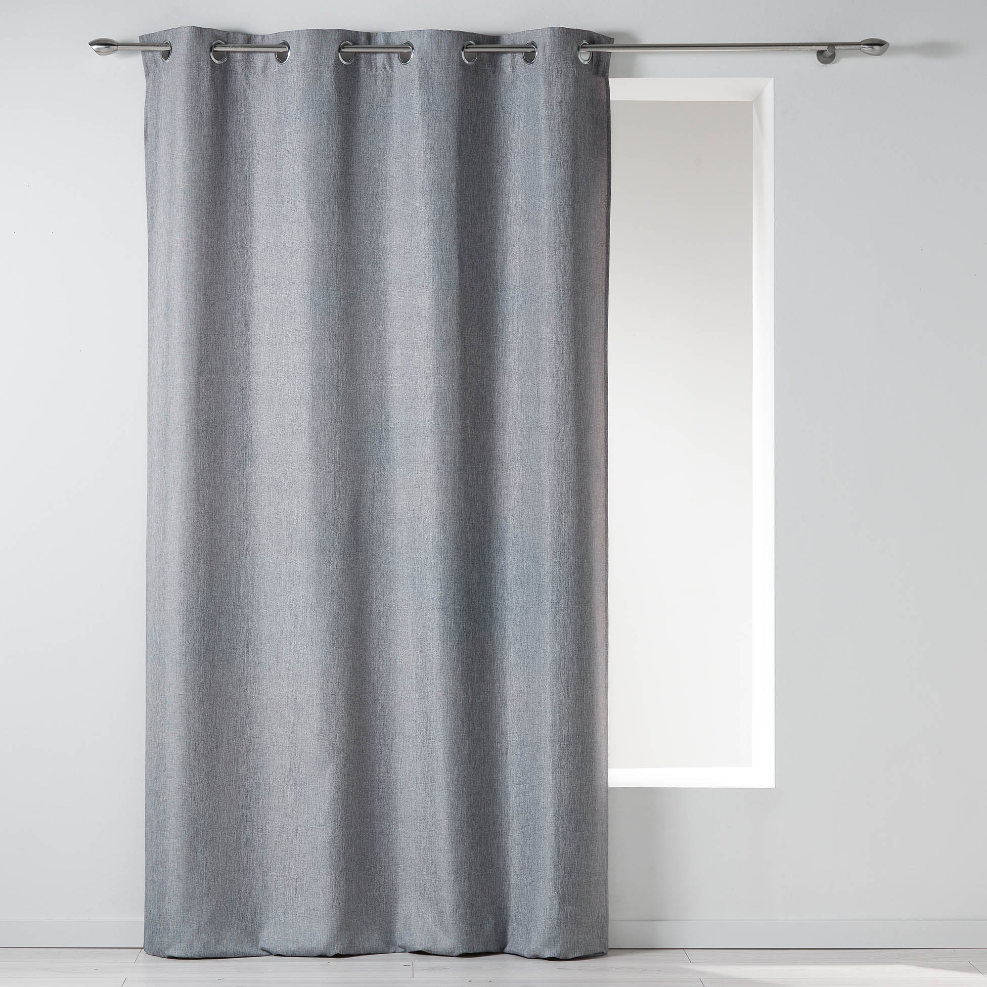 Rideau A Oeillets Newtons 140x260cm Gris