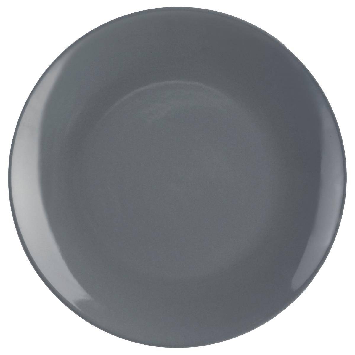 Lot De 6 Assiettes Plate "colorama" D26cm Grise - Sg Secret De Gourmet